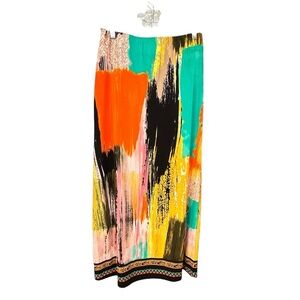 🔴5 for $40 SALE! 
Eci Multi Color, Maxi Abstract Design Long Skirt sz M